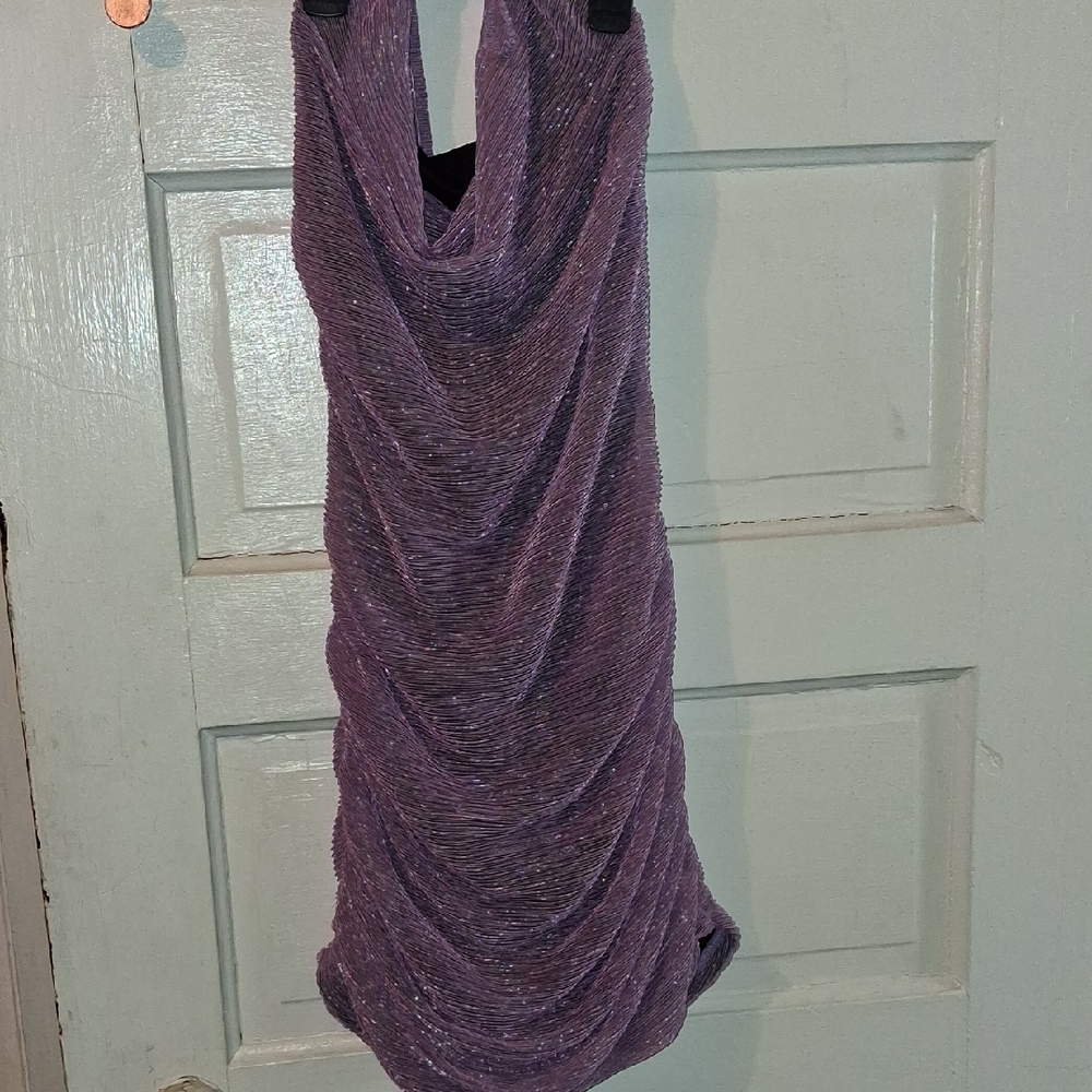 Chic Purple Draped Top